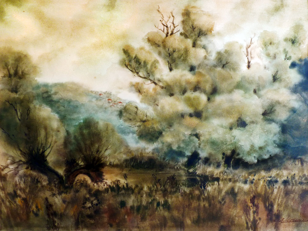 «На узліссі» із серії «На Полтавщині». 1987. Папір, акварель